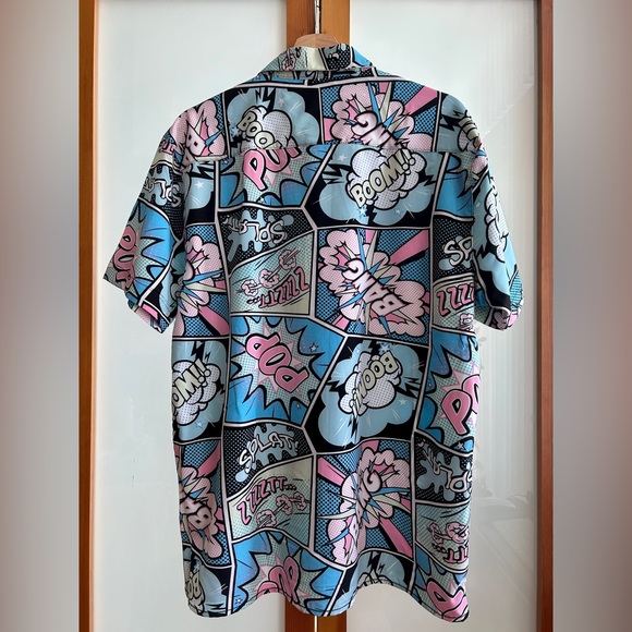 Retro comic short sleeve button up - Picture 2 of 4